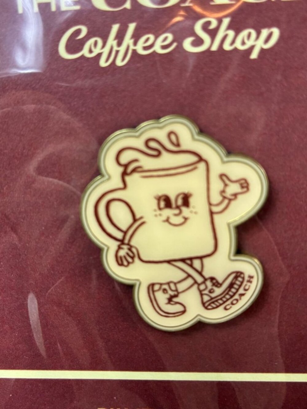 Coach Coffee Shop Lil Miss Jo Collectible Sealed Pin - NWT Rare Novelty